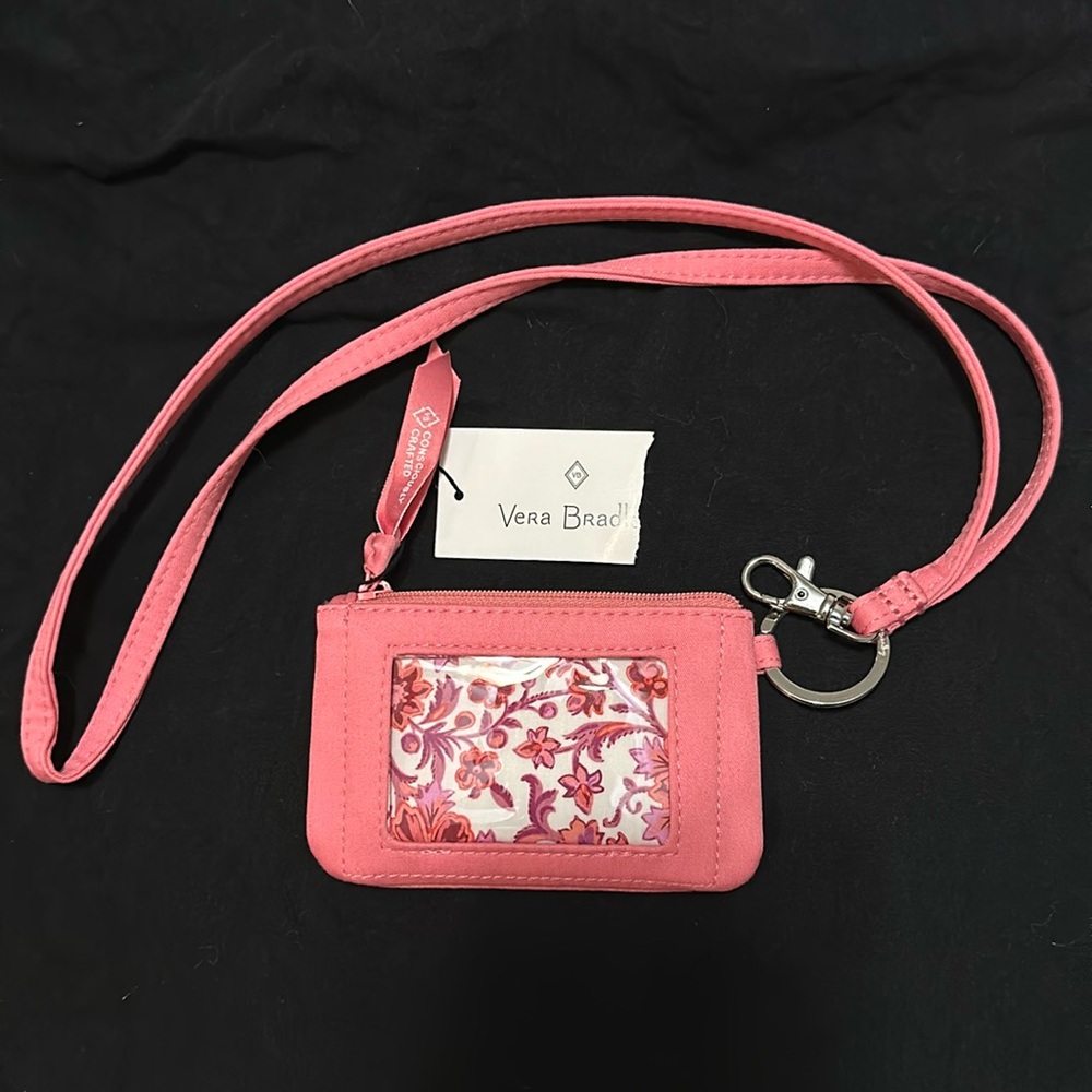 Vera Bradley Zip ID lanyard